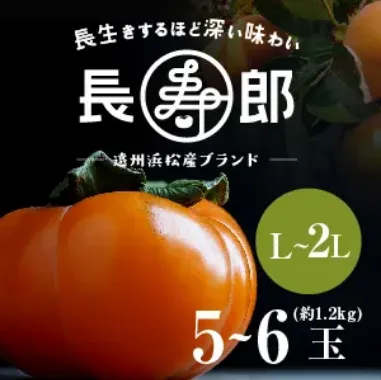 【遠州浜北大平産】 長寿郎次郎柿【秀品L～2L・5～6玉（1.2kg）】