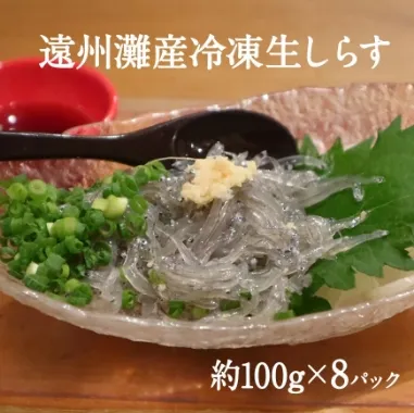 遠州灘産冷凍生しらす 100g8パックセット