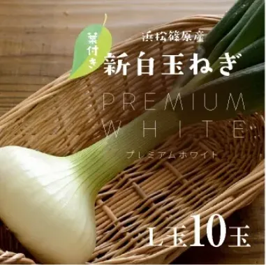 浜松産白玉ねぎプレミアムホワイト葉付き