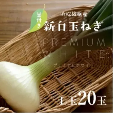 浜松産白玉ねぎプレミアムホワイト葉付き