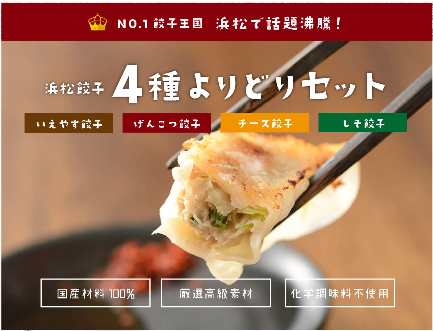 行列店の浜松餃子が送料無料｜4種よりどりセット - 浜松餃子の通販なら 